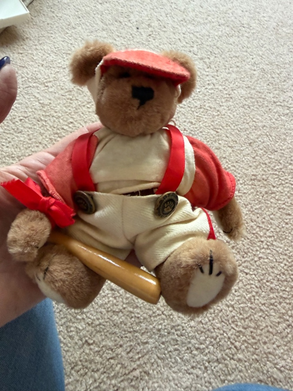 "Slugger" Boyds Bears Baseball The Archive Collection Plush Bear 6" With Bat
